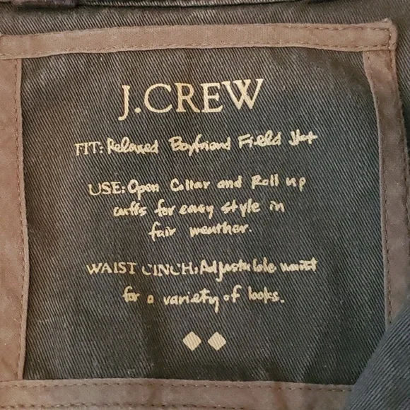 J. Crew Jacket cinch waist olive green color size xs - Picture 4 of 11